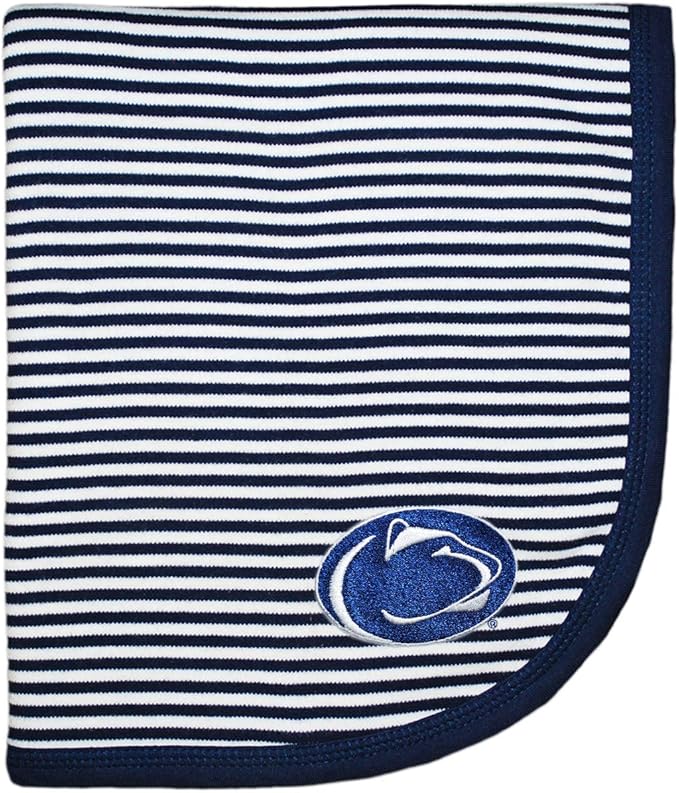 Creative Knitwear Pennsylvania State Nittany Lions Striped Baby and Toddler Blanket