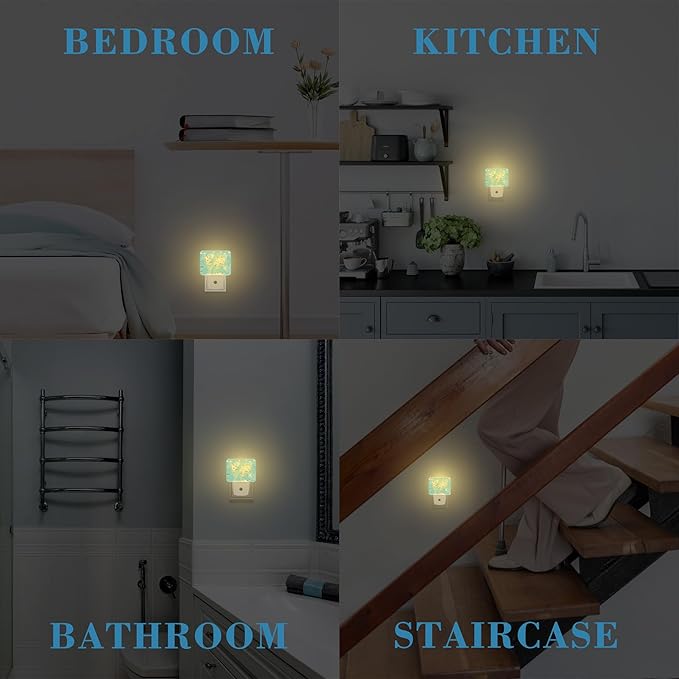 Cute Animal World Map Night Light for Kids Girls Boys, Cartoon World Map LED Night Light Plug into Wall with Dusk to Dawn Sensor for Room, Hallway, Kitchen, Bathroom, Stairs Decor