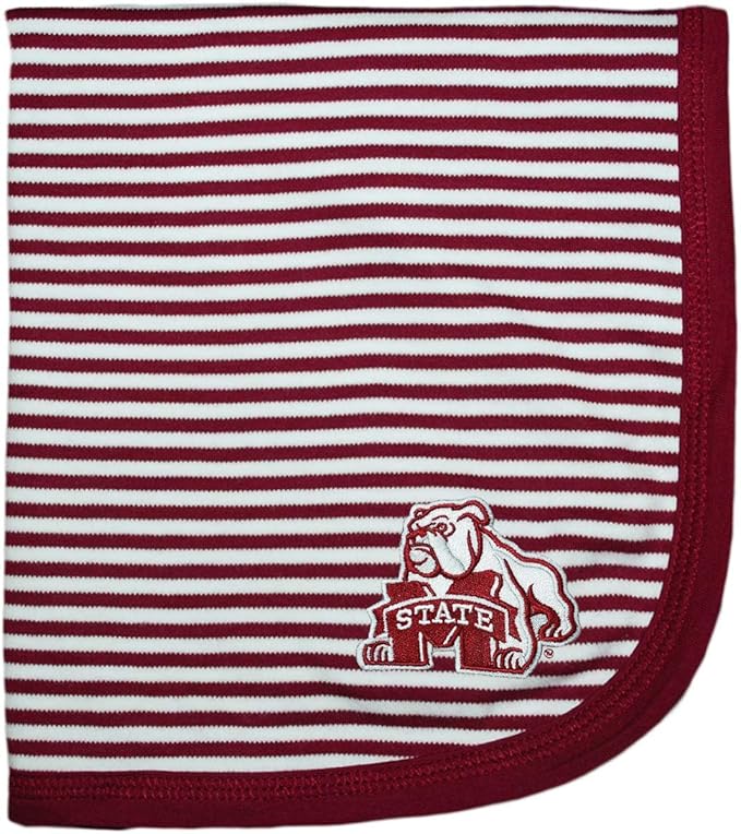 Creative Knitwear Mississippi State Bulldogs Striped Baby and Toddler Blanket