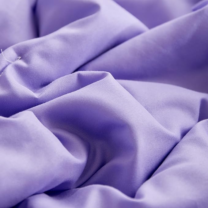 Ruffled Toddler Blanket Ruffle Comforter for Baby Toddler Girls, Soft Cozy Cute Quilted Blanket Breathable Microfiber Comfortable Down Alternative Small Size Quilt with Ruffle - 43"x 60" Purple