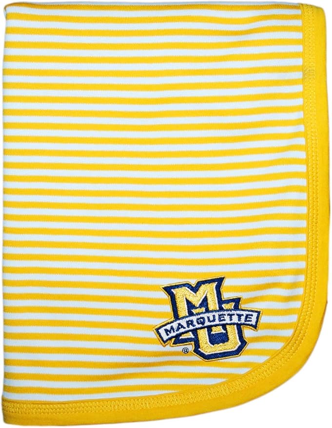 Creative Knitwear Marquette Golden Eagles Striped Baby and Toddler Blanket