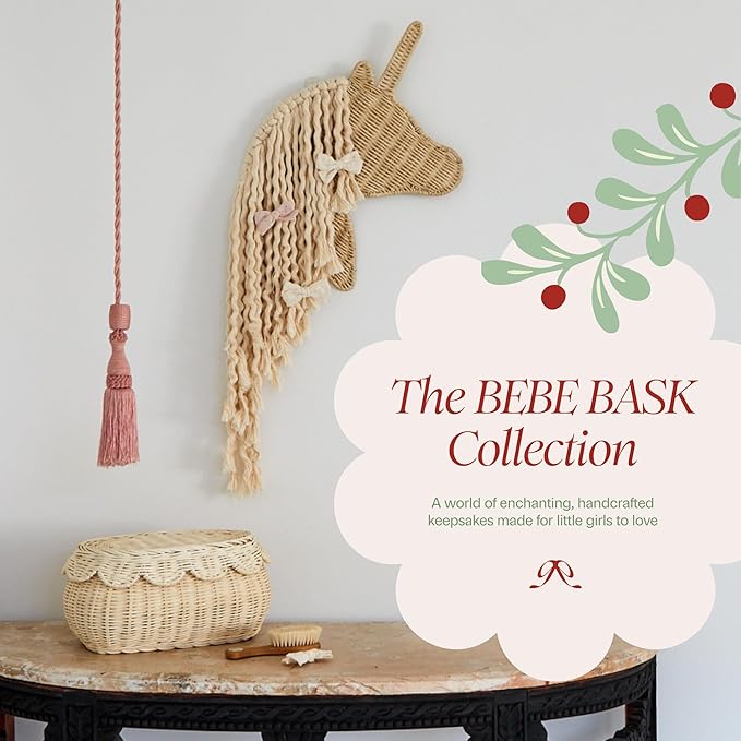 BEBE BASK Premium Baby Doll Bassinet - Handcrafted & Award-Winning Seagrass Moses Basket - Doll Carrier with Luxe Mattress