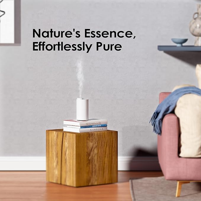 Airversa Waterless Diffuser for Essential Oil, Car Diffsuer, Battery Operated Nebulizer, 0.7 Fl Oz/ 20mL, Mini Scent Air Machine, 3 Timers & 3 Mist Levels for Home, Room, Car, Office - AN6 Cold Gray