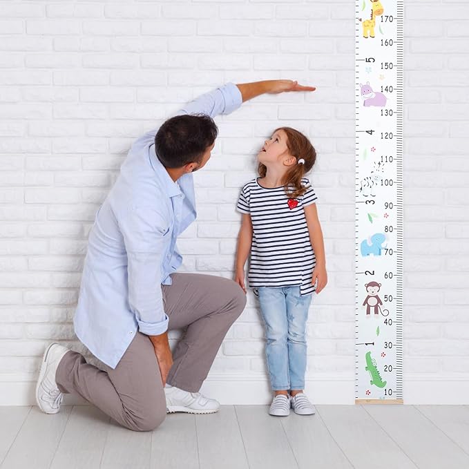 Canvas Growth Chart Wall Ruler Portable Height Measurement for Boys Nursery Bedroom Decor Growth Tracking