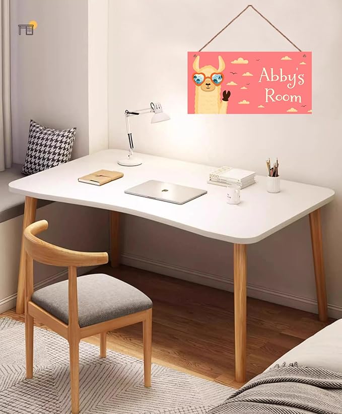 Personalized Sign Cute Camel Sign Cool Animal Themed For Kids Room Door Art Decor For Nursery Custom Name Wall Decor Decorative for Boys Room Girls Bedroom