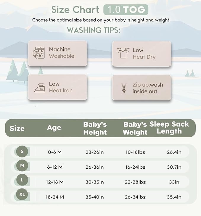 Baby Sleep Sack 1.0 Tog, 100% Cotton 2 Pack Wearable Blanket Sleeping Bag for Babies and Newborn, L(12-18M), Pink