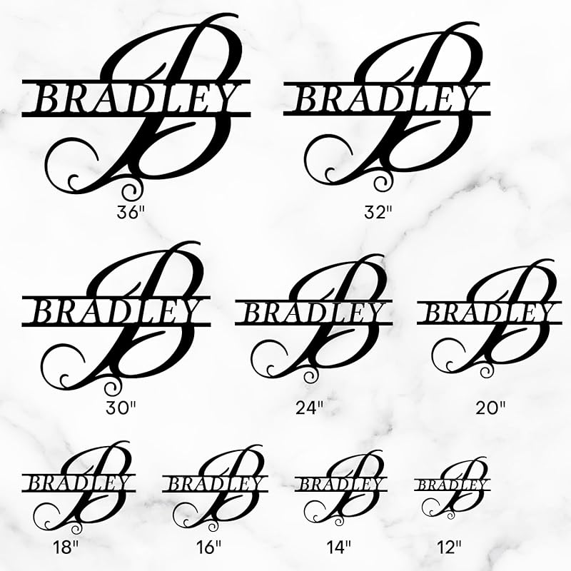 Custom Metal Wall Art Split Letter Monogram Wall Decor Metal Wall Art Last Name Sign Family Name Sign Personalized Wedding Gift Fire Pit Sign Outdoor Decor Cabin Sign