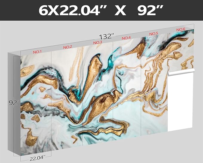 XMPMBM-Gold Quicksilver Marble Fabric Wallpaper Abstraction Art Textured Living Room Bedroom Bathroom Wall Mural-W 132" X H 92"(93 Square Foot)