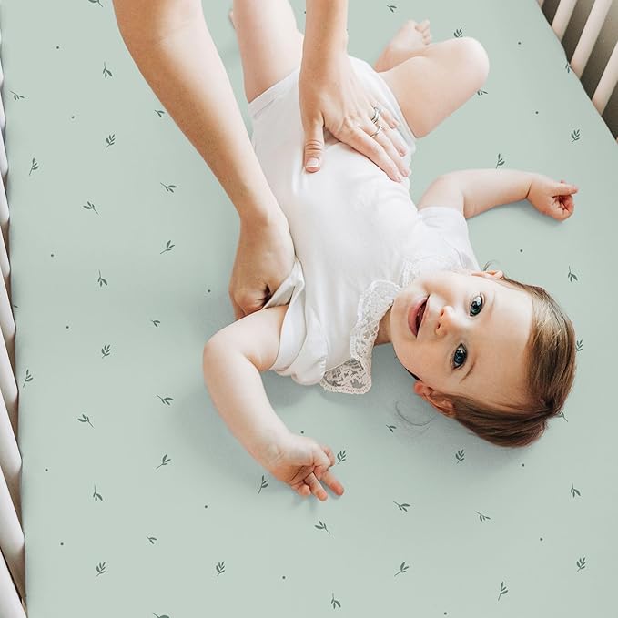 KeaBabies 2-Pack Baby Crib Sheets for Boys, Girls - 52x28 Viscose Derived from Bamboo Toddler Bed Sheets Neutral, Fitted Crib Mattress Cover for Standard Baby Bedding, Soft & Cozy (Bunnies)