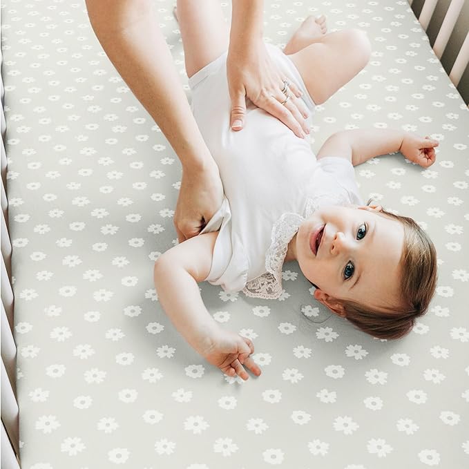 KeaBabies 2-Pack Baby Crib Sheets for Boys, Girls - 52x28 Viscose Derived from Bamboo Toddler Bed Sheets Neutral, Fitted Crib Mattress Cover for Standard Baby Bedding, Soft & Cozy (Cosmo)