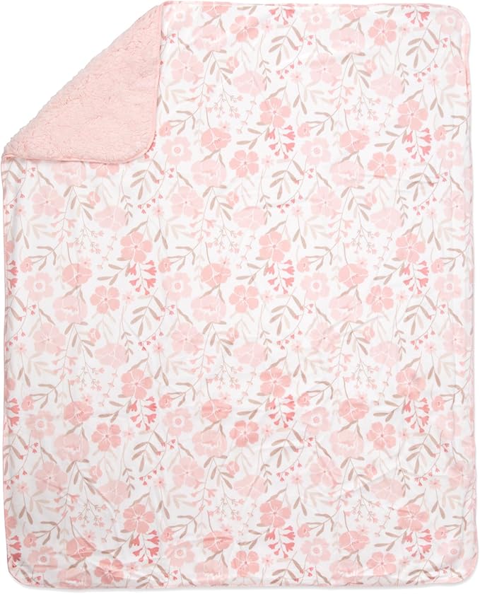 Baby Essentials Sherpa Fleece Baby Blanket 35x30 – Super Soft, Warm Reversible Baby Blankets for Newborns, Infants, Toddlers, and Nursery