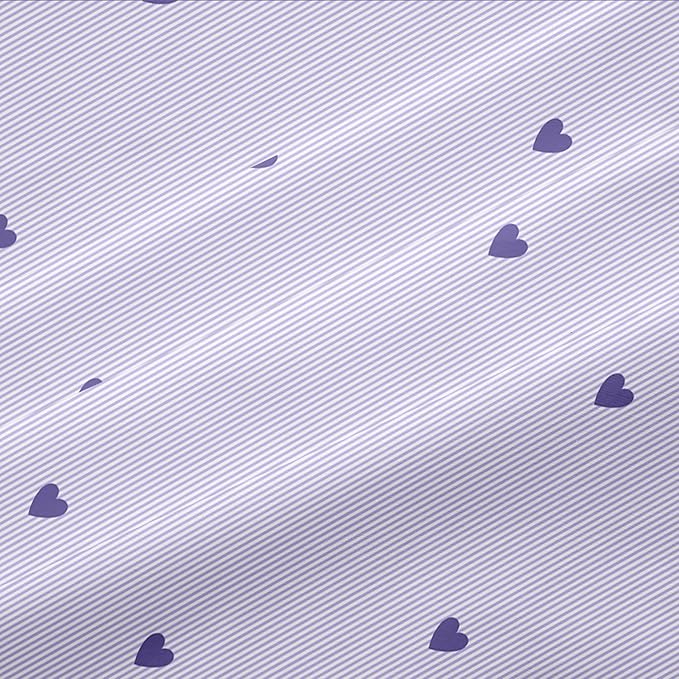 Purple Heart Duvet Cover Twin Size Cute Heart Pattern Bedding Set 3Pcs Love Printed Reversible Soft Microfiber Coquette Comforter Cover with Zipper Closure and 2 Pillowcases