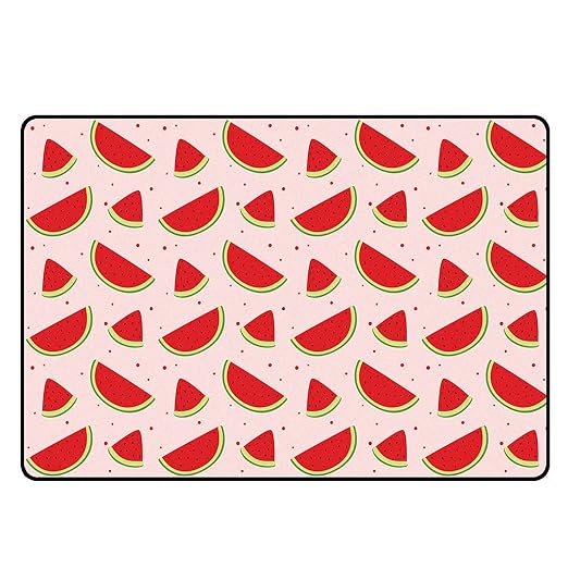 Watermelon Rug Red Area Rugs for Bedroom Dorm Living Room Watermelon Throw Rug Floor Mat Pad Doormat Carpet, 3' x 5'(90 x 160cm)