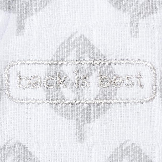HALO 100% Cotton Muslin Sleepsack Wearable Blanket, TOG 0.5, Grey Tree Leaf, Large