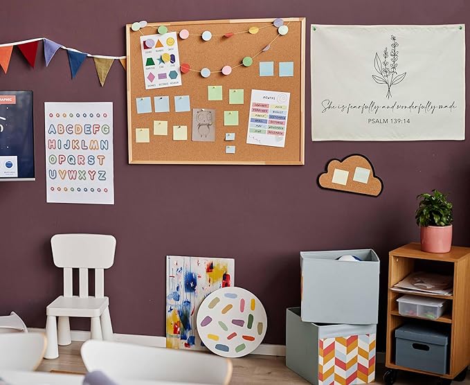 Nursery Scripture Bible Verse-Christian Botanical Decor-Rectangular Banner Flag Poster Wall Decor for Nursery,Bedroom,Playroom,Front Door Baby Kids Girl Boy Teen-Christmas Gift-28.5"L×20"W