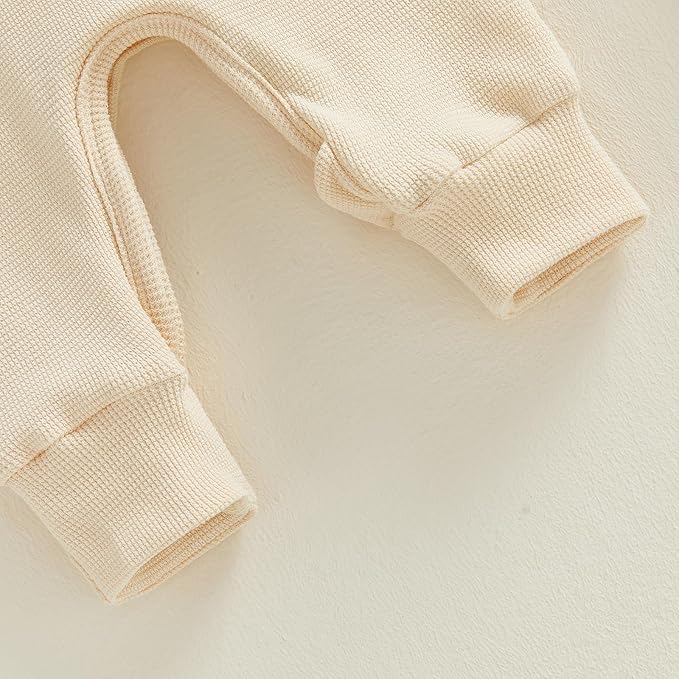 Newborn Knit Romper Hat 2 Pieces Button Up Footed Jumpsuit Baby Boy Clothes Photography Coming Home Outfit