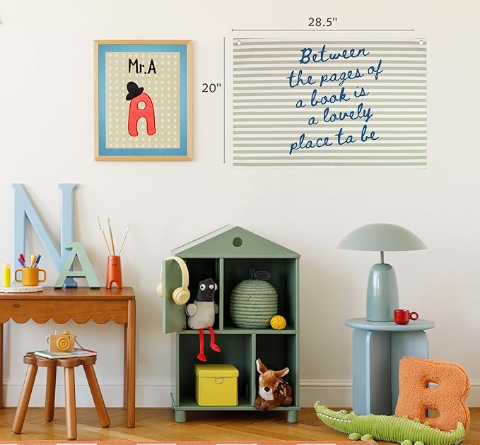 Rectangular Banner Flag Wall Decor Gift for Teacher Women Men Kids,Books Club Classroom Office Library Reading Room Quiet Corner Decor-Between the Pages of A Book-Birthday Christmas Book Lover Gift