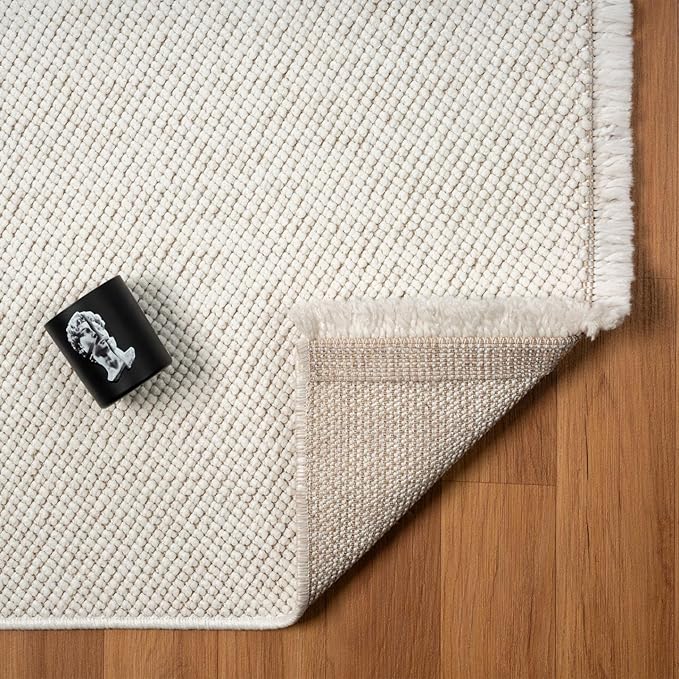 LUXE WEAVERS Stella Collection 246 Cream 2x8 Modern Abstract Area Rug