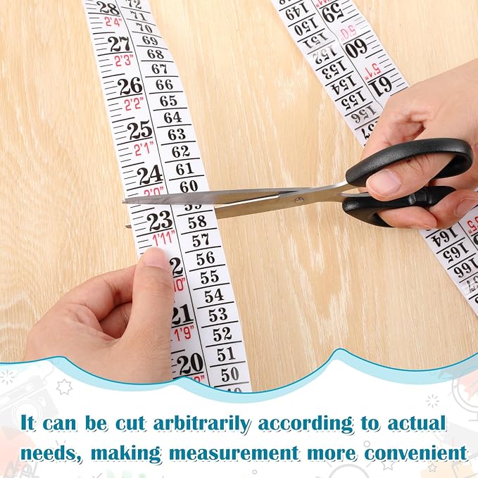 Tatuo Growth Chart Wall Labels Height Indicator Tape Ruler Growth Chart Decor Height Indicator Adhesive Ruler for Home Room Measuring (Clear)