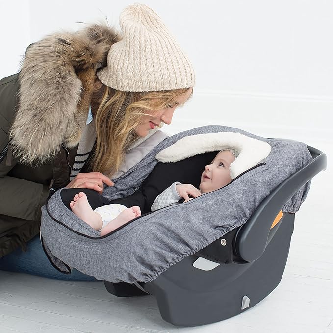 Skip Hop Winter Car Seat Cover, Stroll & Go, Heather Grey 16x3x27 Inch (Pack of 1)