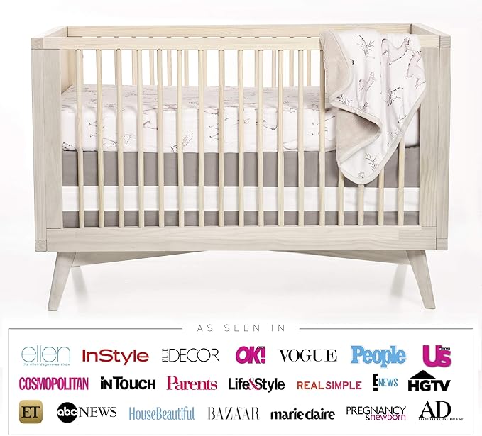 Oilo Crib Sheet, Breathable, Fitted, Turkish Cotton Jersey, 300 Thread Count, Machine Washable, Fits Standard Crib (28" x 52" x 6"), Toddler Bedding, Girl, Boy, & Neutral Nursery Design, Llama