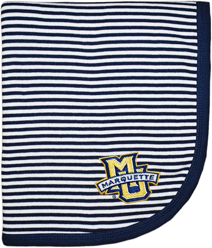 Creative Knitwear Marquette Golden Eagles Striped Baby and Toddler Blanket