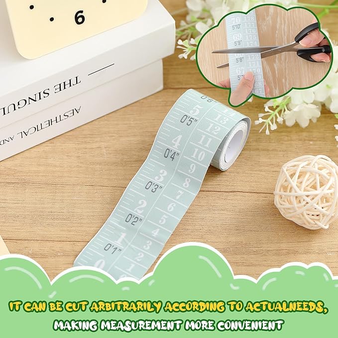 Tatuo 1 Pcs Growth Chart Wall Labels Height Indicator Tape Ruler Growth Chart Decor Height Indicator Adhesive Ruler for Home Room Measuring (Green)