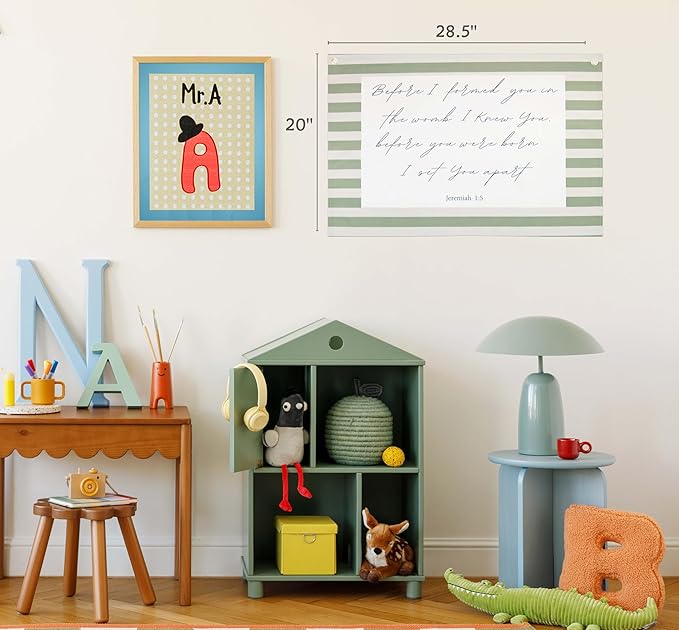 Christian Bible Verse Scripture Rectangular Banner Flag Wall Decor Gift for Baby Boy Girl Kid,Nursery Above Crib Bedroom Reading Room Decor-Before I Formed You-Baby,Shower,Birthday Christmas Gift