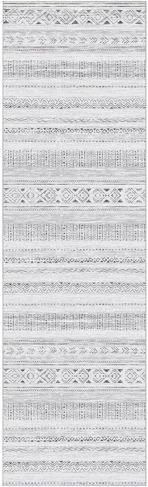 Area Rugs for Living Room Washable Living Room Rug Soft Neutral Indoor Floor Carpet Non-Slip Stain Resistant Modern Boho Rugs for Bedroom Dining Room Kids Room Nursery Office Home Dark Grey
