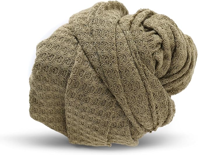 Newborn Photography Props for Baby Boys and Girls Newborn Wraps for Infant Baby Photoshoot Waffle Texture Knit Blanket