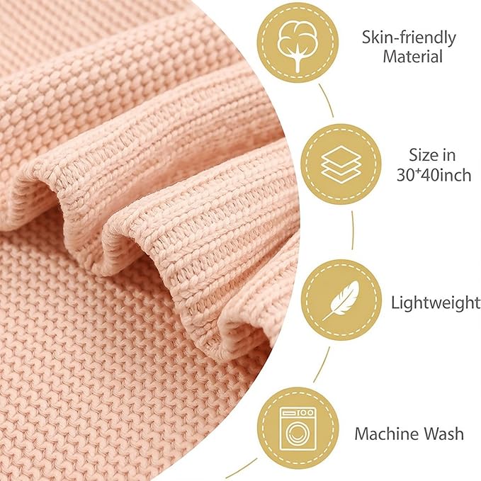 Luxury Personalized Baby Blanket, Soft Breathable Cotton Knit, Custom Embroidered Name Blanket, Newborn Baby Gift, Baby Shower Present, Gifts for New Mom, Baby Girl & Boy Style 3