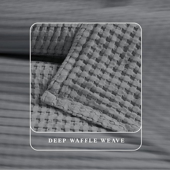 Threadmill Cooling Blanket Twin Size Waffle Weave| Breathable, Lightweight & Ultra-Soft | Made from Rayon Derived from Bamboo | Waffle Throw for Couch and Sofa | 68 x 92 Inches | Scottish Grey
