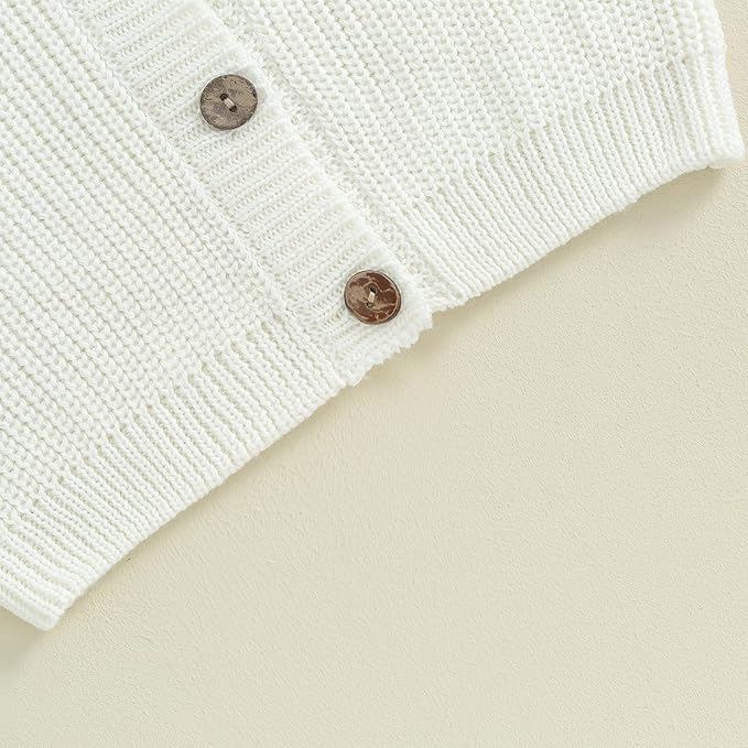 Newborn Baby Boy Girl Knit Sweater Cardigan Winter Warm Button Down Sweatshirt Top Outfit Cute Infant Fall Clothes