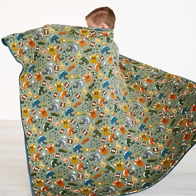 Little Sleepies Cloud Blanket, Soft Viscose from Bamboo Toddler & Baby Blanket for Boys & Girls, Lightweight, Perfect for Hot Sleepers, 50" x 50", Large (Touchdown Time)