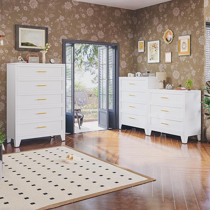 24.8" Tall Metal Dresser for Bedroom, 2 Drawer Nightstand, Side Table, Under Desk Steel Storage Drawer Cabinet, File Drawer for Home Office,Living Room, Entryway, Hallway