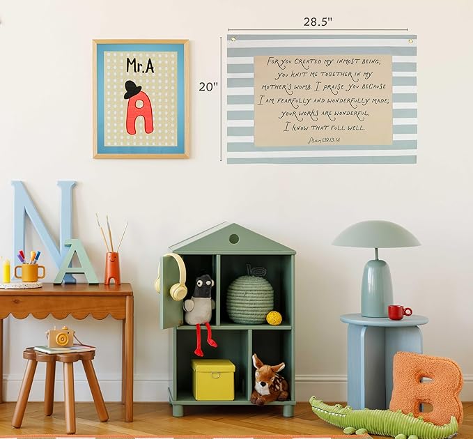 Boho Rectangular Banner Flag Wall Decor Gift for Baby Boy Girl Kids,Nursery Classroom Reading Room Bedroom Decor-for You Created My Inmost-Baby Present Shower,Birthday Christmas Gift