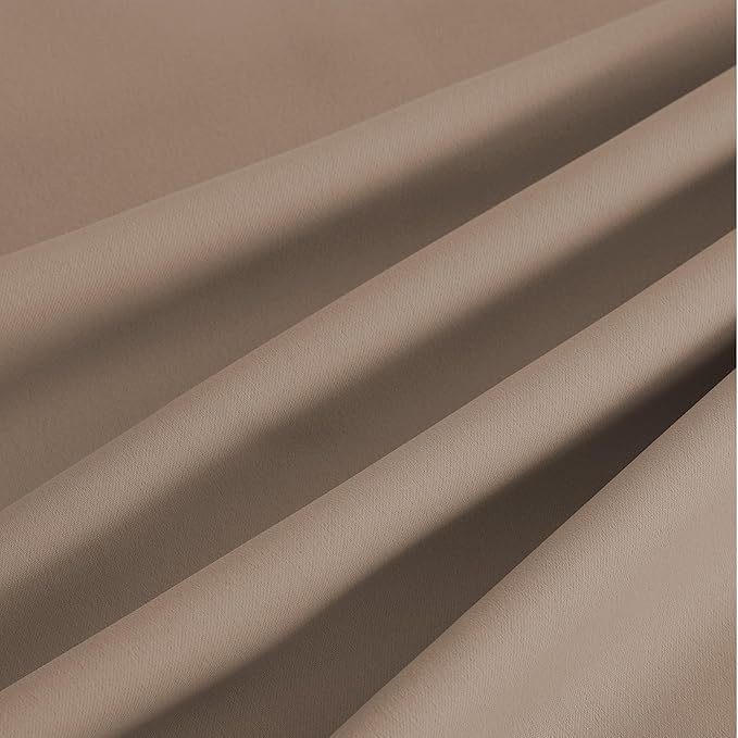 NICETOWN Cappuccino Blackout Curtains for Bedroom 90 inches Long, Thermal Insulated Grommet Curtains for Living Room, Noise Reducing Window Treatment Drapes for Nursery, Laundry, 2 Panels, W52