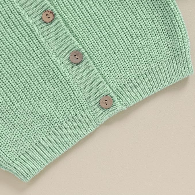 Newborn Baby Boy Girl Knit Sweater Cardigan Winter Warm Button Down Sweatshirt Top Outfit Cute Infant Fall Clothes