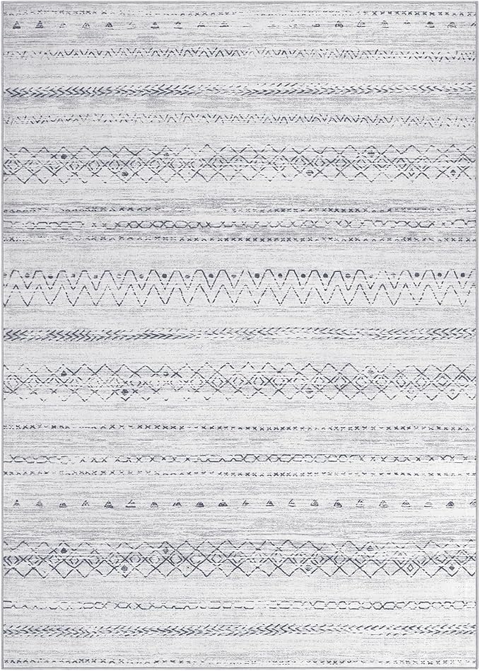 Area Rugs for Living Room Washable Living Room Rug Soft Neutral Indoor Floor Carpet Non-Slip Stain Resistant Modern Boho Rugs for Bedroom Dining Room Kids Room Nursery Office Home Brown