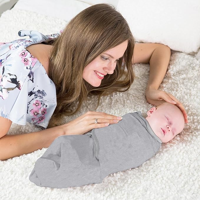 Mama Cheetah Baby Swaddle Sack 3-6 Month, Organic Cotton Swaddling Sleep Sack, Infant Swaddle Blanket, Swaddle Wrap for Large Babies, Easy Swaddles for Girl, 4-Pack