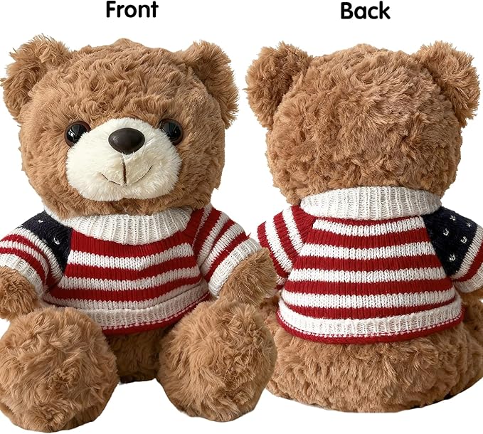 Personalized Teddy Bear with Name 13", Customized Stuffed Animal Gift for Girls Boys, Valentine's Day, Christmas, Birthday Gift for Kids, Couples