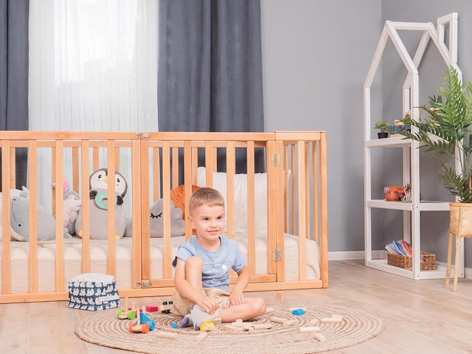 BUSY WOOD Montessori Bed for Toddlers - Toddler Floor Bed Twin - Montessori Bed Full - Floor Beds for Toddlers 1-4 Years - Queen Bed, King, Small Size Bed - Made in Europe (Model 20)