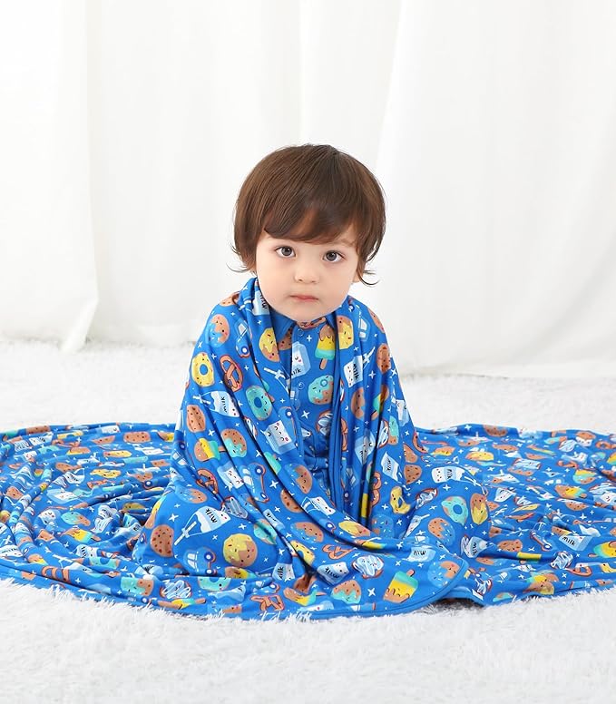 Premium Baby Blankets, Soft Viscose from Bamboo Blanket for Boys and Girls, Nursery Crib Bedding Quilt for Newborn and Toddler, Cooling for Hot Sleepers, 50'' x 50'' Cookies