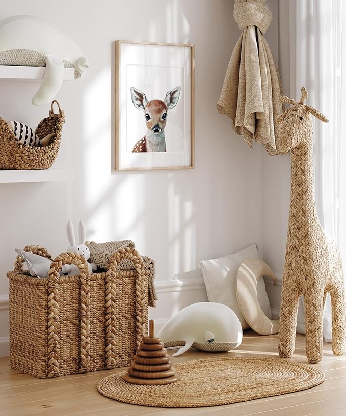 KIU DESIGNS Woodland Nursery Decor - Unframed Safari Wall Decor Gift for Baby - Woodland Portrait - Set of 6 (4 of 8x10, 2 of 5x7)
