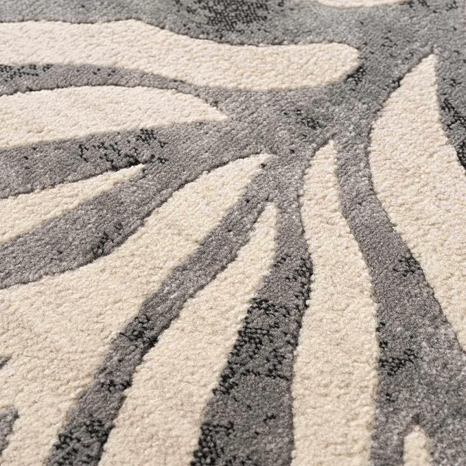 Hauteloom Ecorse Animal Zebra Print Area Rug for Living Room Bedroom Dining Room - Distressed Faded Style - Cream, Black, White, Beige, Gray - 6'7" x 9" (6x9)