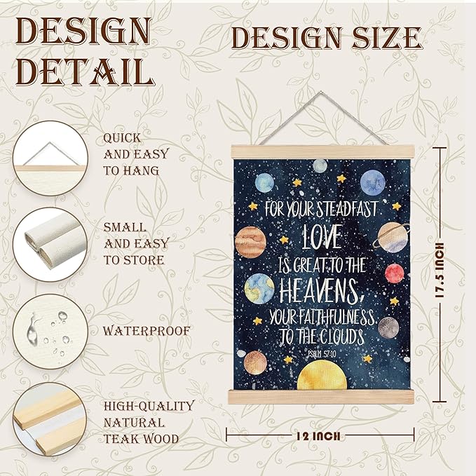 URLLUAE Solar System Poster Hanger Frame, Space Nursery Wall Art Decor,Solar System for Kids,Outer Space Room Decor for Boys Room,16x24 Inches Set of 2