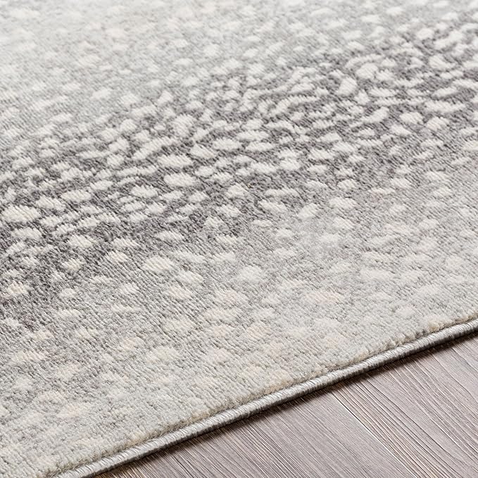 Livabliss Area Rugs - 5x7 Pablo Modern Antelope Print Medium Gray Area Rug for Living Room Bedroom - Animal Theme Non-Shedding Stain Resistant Carpet for Kitchen, Office (5'3" x 7'1")
