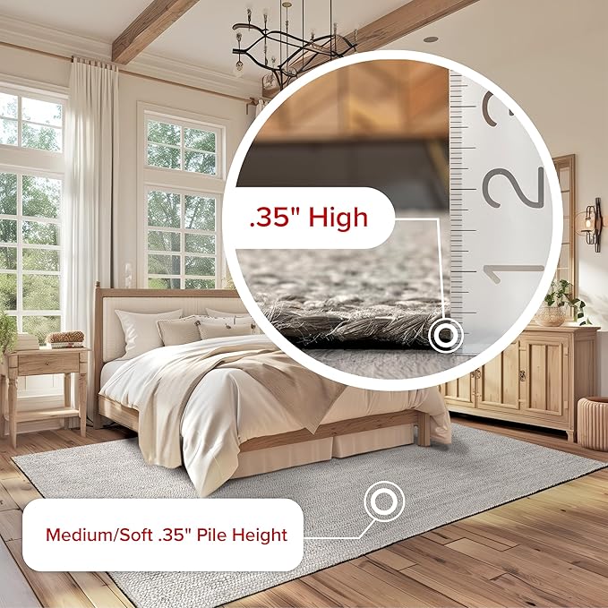 nuLOOM 9x12 Rigo Jute Hand Woven Area Rug, Grey, Solid Farmhouse Design, Natural Fiber, For Bedroom, Living Room, Dining Room, Hallway, Office, Kitchen, Entryway