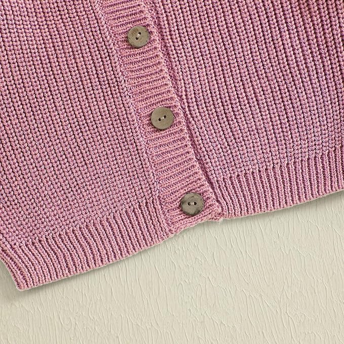 Newborn Baby Boy Girl Knit Sweater Cardigan Winter Warm Button Down Sweatshirt Top Outfit Cute Infant Fall Clothes
