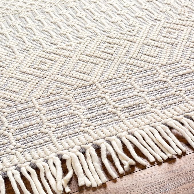 Mark&Day Wool Rugs, 2x4 Gratz Global Light Gray Area Rug, Grey Beige Carpet for Living Room, Bedroom or Kitchen (2'3" x 3'9")